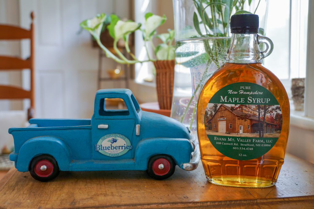 Evans Mt Valley Farm Pure New Hampshire Maple Syrup and Berrybogg Farm toy truck