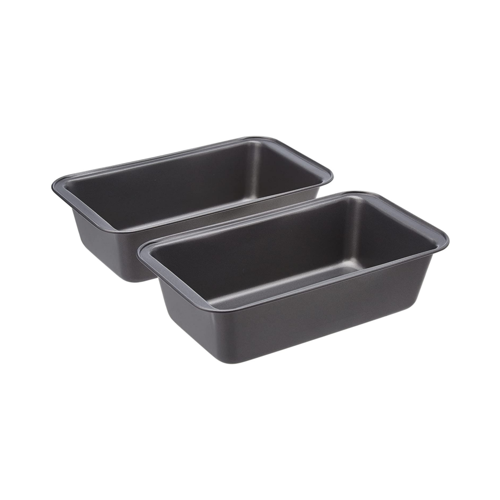 Amazon Basics Nonstick Baking Bread Loaf Pan, 9.5 x 5 Inch, Set of 2