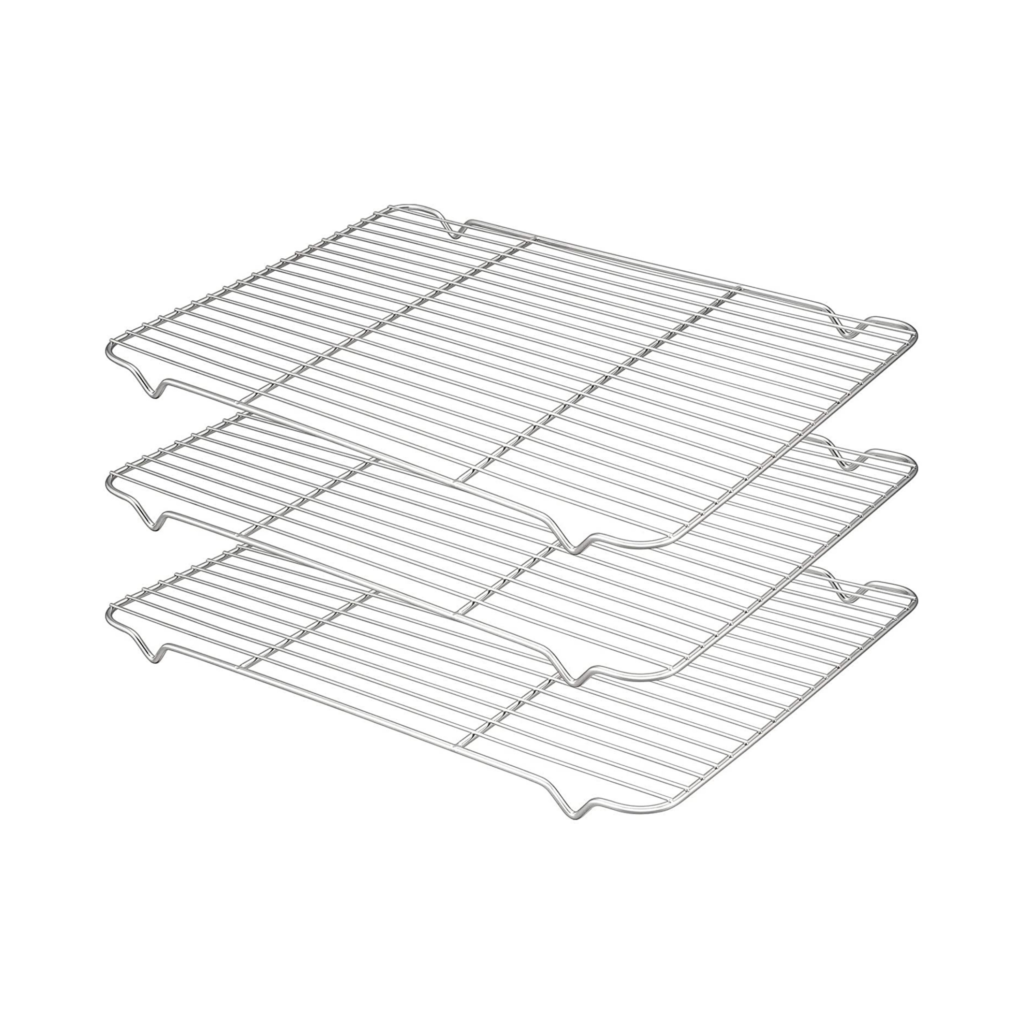 Cooling Rack Set of 3, Zacfton Wire Rack 3 Packs Stainless Steel Baking Rack for Cooking Baking Roasting Grilling Cooling, 15” x 11” x 0.5” Wire Racks, Fit Various Size Cookie Sheets Oven
